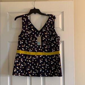 Boden Navy, Yellow, White & Orange Sleeveless Top.